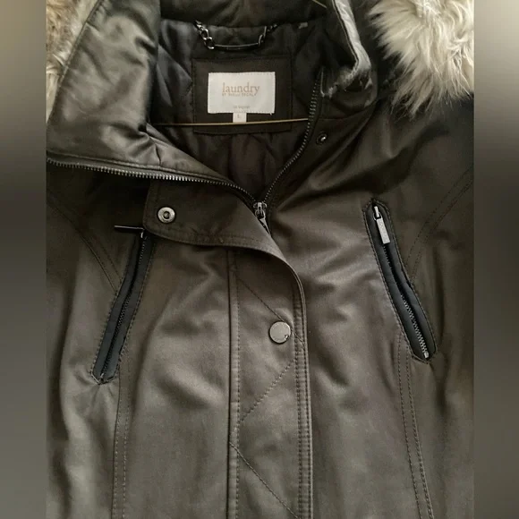 Laundry By Shelli Segal Quilted Olive Jacket - Picture 8 of 15